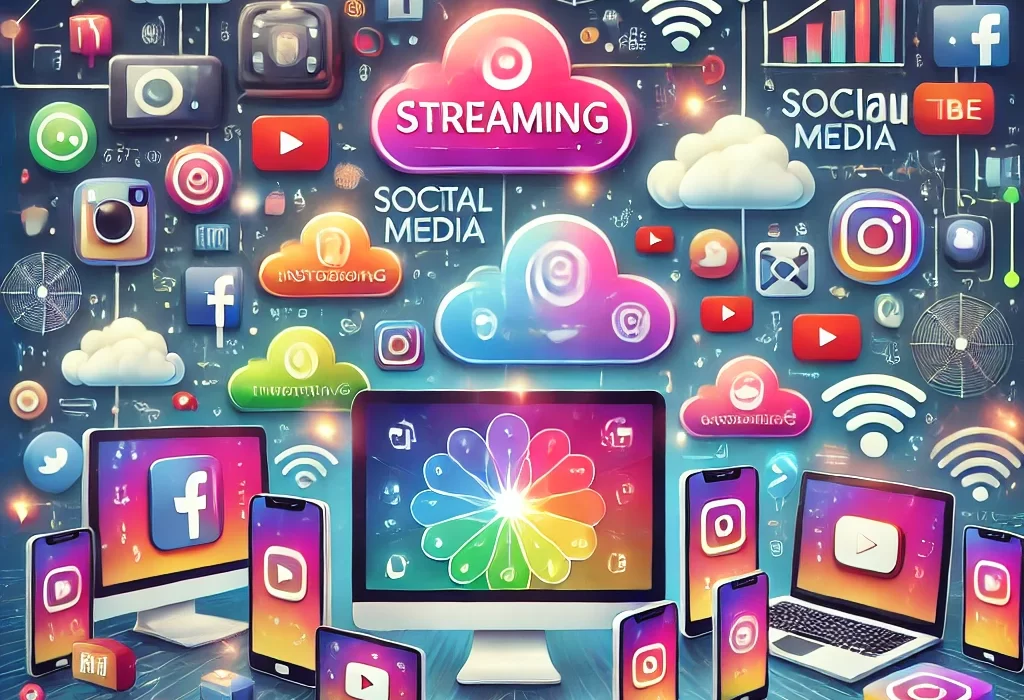 O crescimento do streaming e redes sociais nos últimos anos