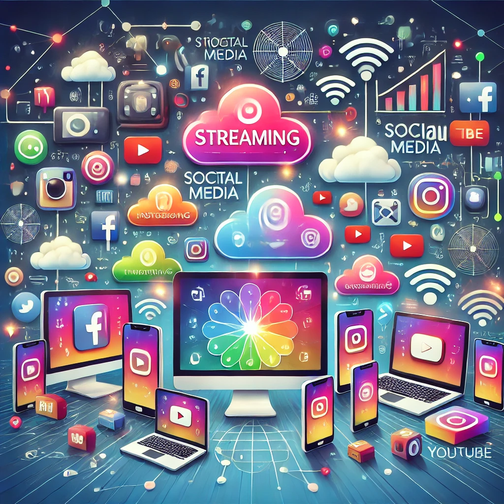 O crescimento do streaming e redes sociais nos últimos anos